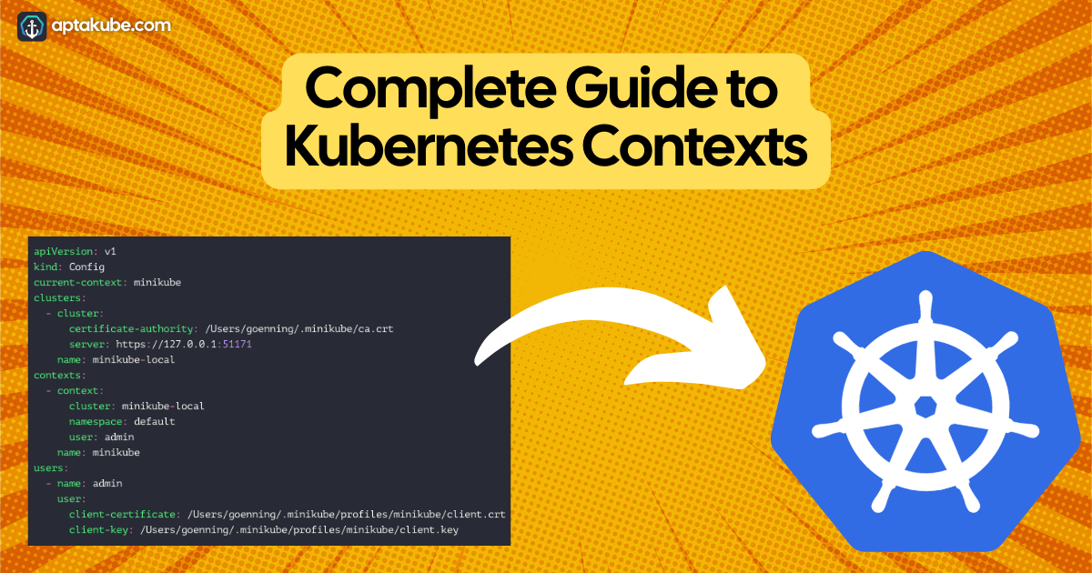 Cover image for "Kubernetes Contexts: Complete Guide for Developers" blog post.