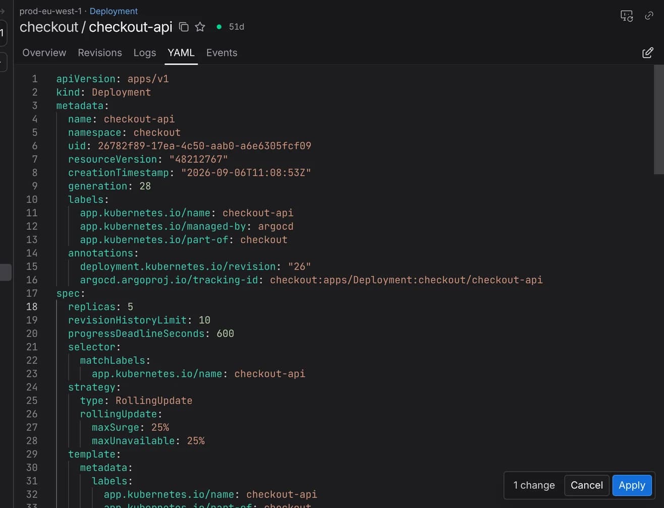 YAML when you want it in Aptakube
