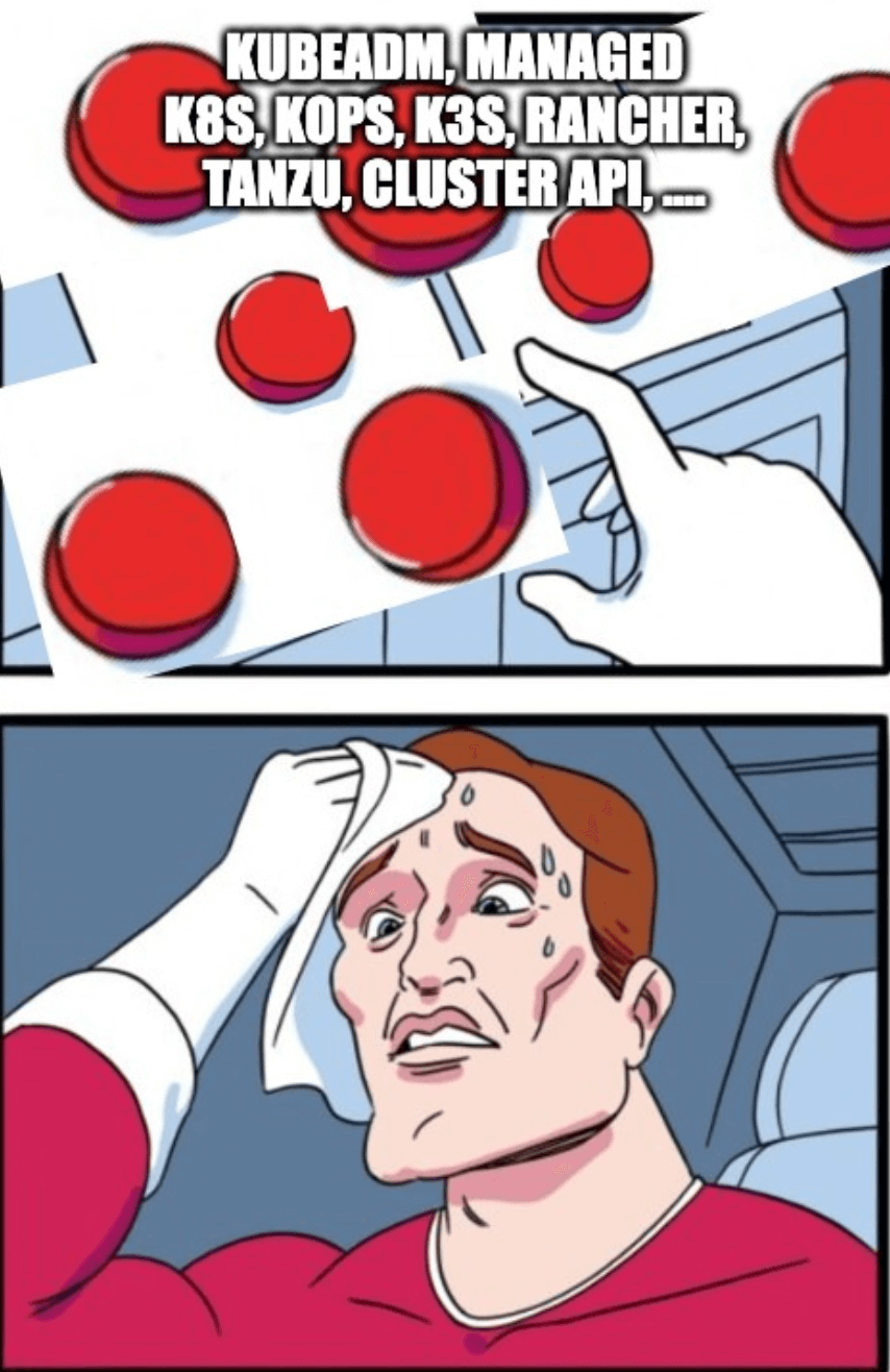 Meme for too many Kubernetes install options