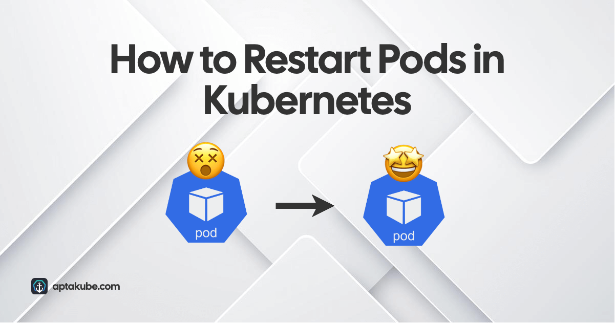 Cover image for "How to restart a Kubernetes Pod" blog post.